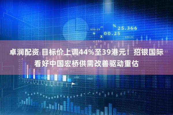 卓润配资 目标价上调44%至39港元！招银国际看好中国宏桥供需改善驱动重估